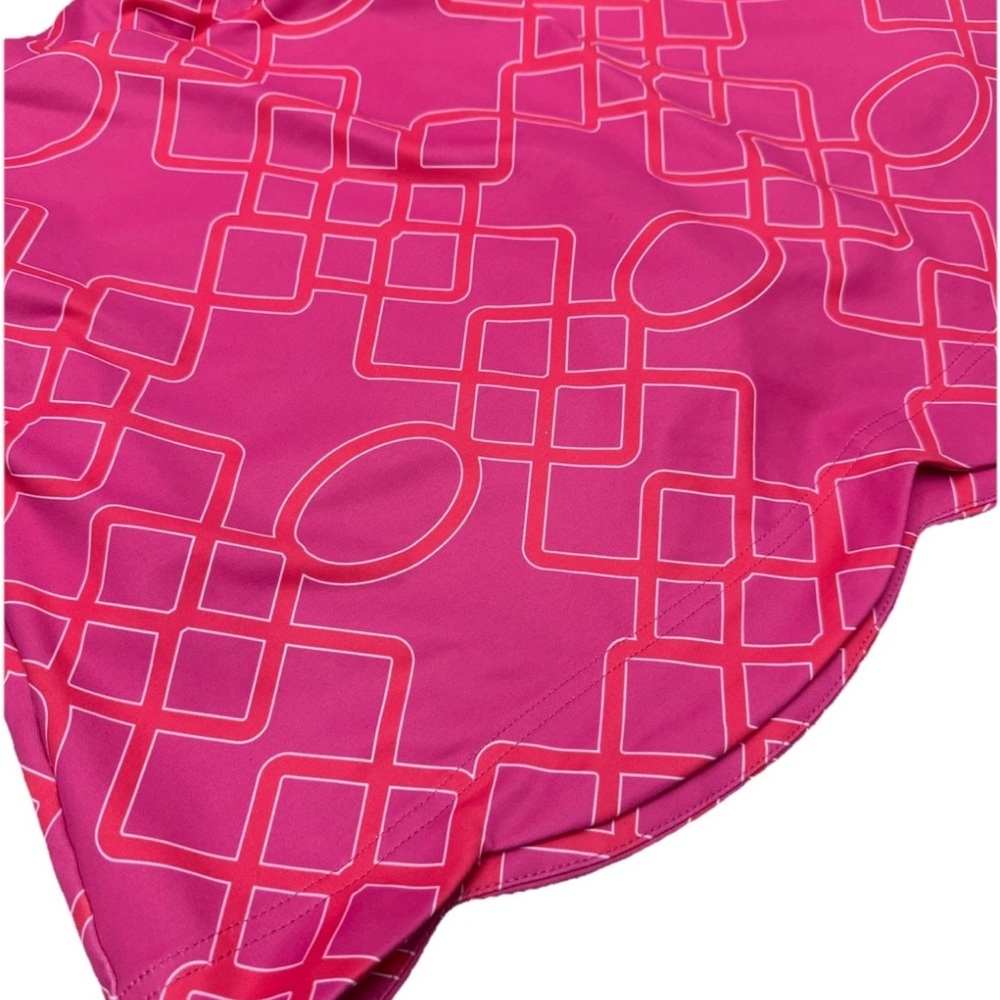 Vibrant Pink Geometric Women's Skort - Picture 3 of 6